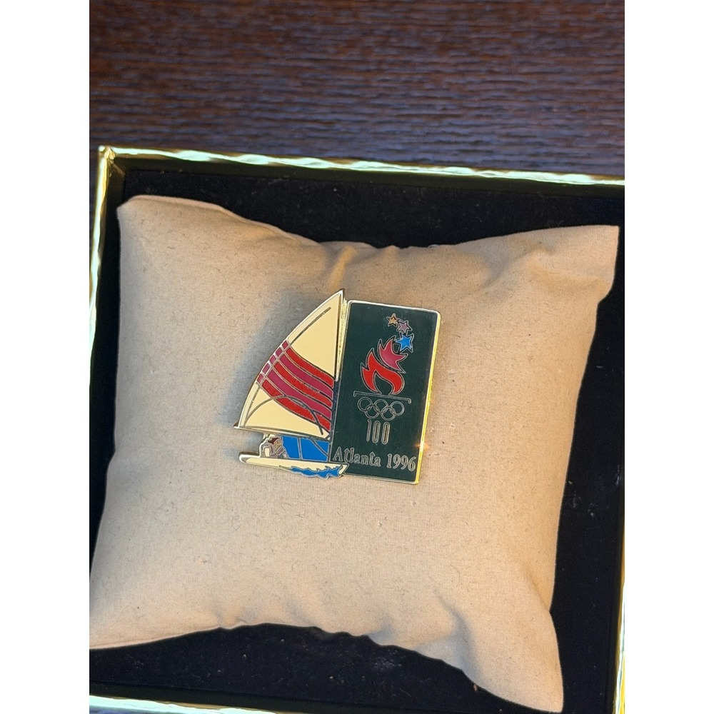 Vintage 1996 Atlanta Centennial Olympic Games Sailing Enamel Pin